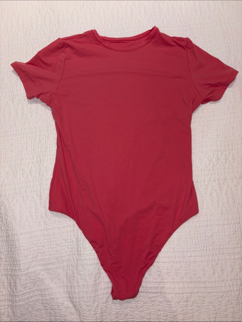 Ladies Coral Short-Sleeve One-Piece Bodysuit